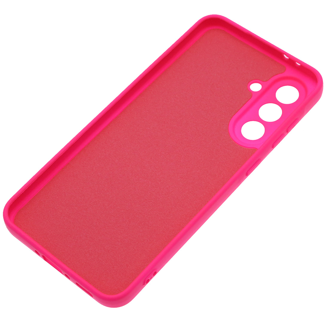 Чехол накладка NANO для SAMSUNG Galaxy A36 5G, защита камеры, силикон, бархат, цвет фуксия