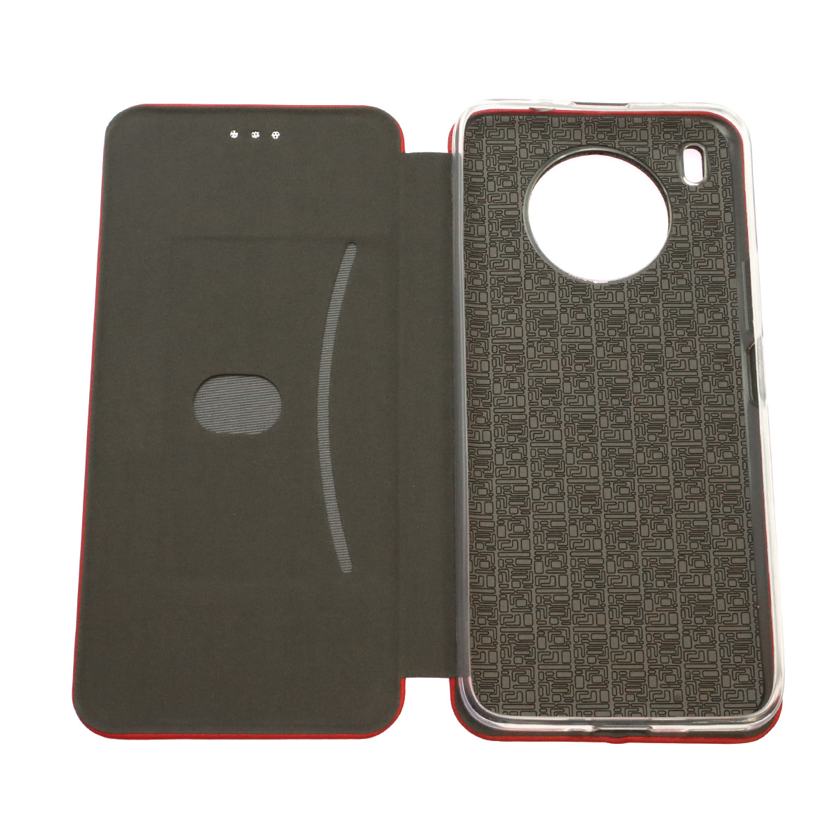 Чехол книжка STYLISH для HUAWEI Honor 50 Lite, Nova 8i, экокожа, визитница, цвет красный