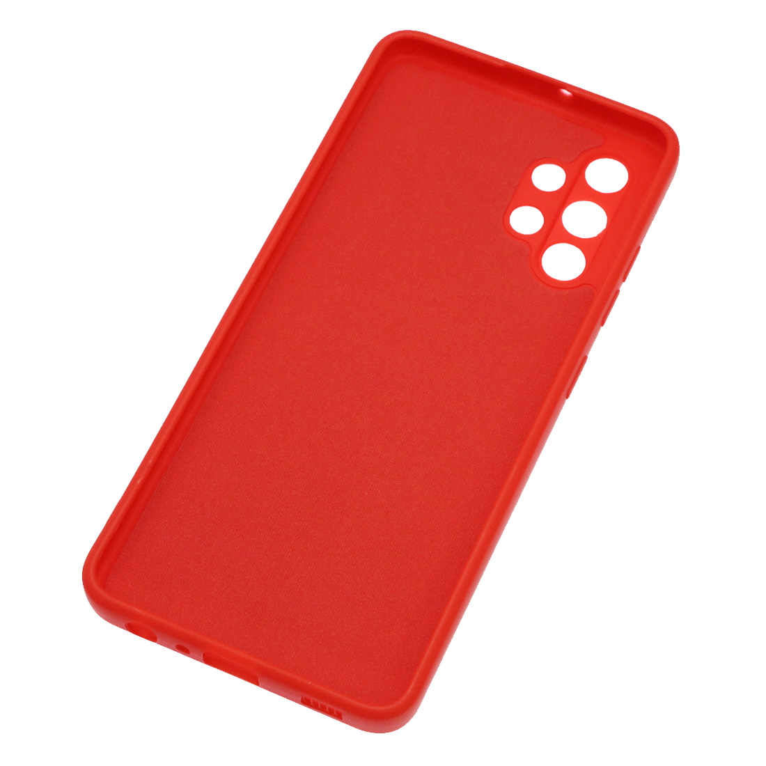 Чехол накладка для SAMSUNG Galaxy A32 4G (SM-A325F), силикон, бархат, цвет красный