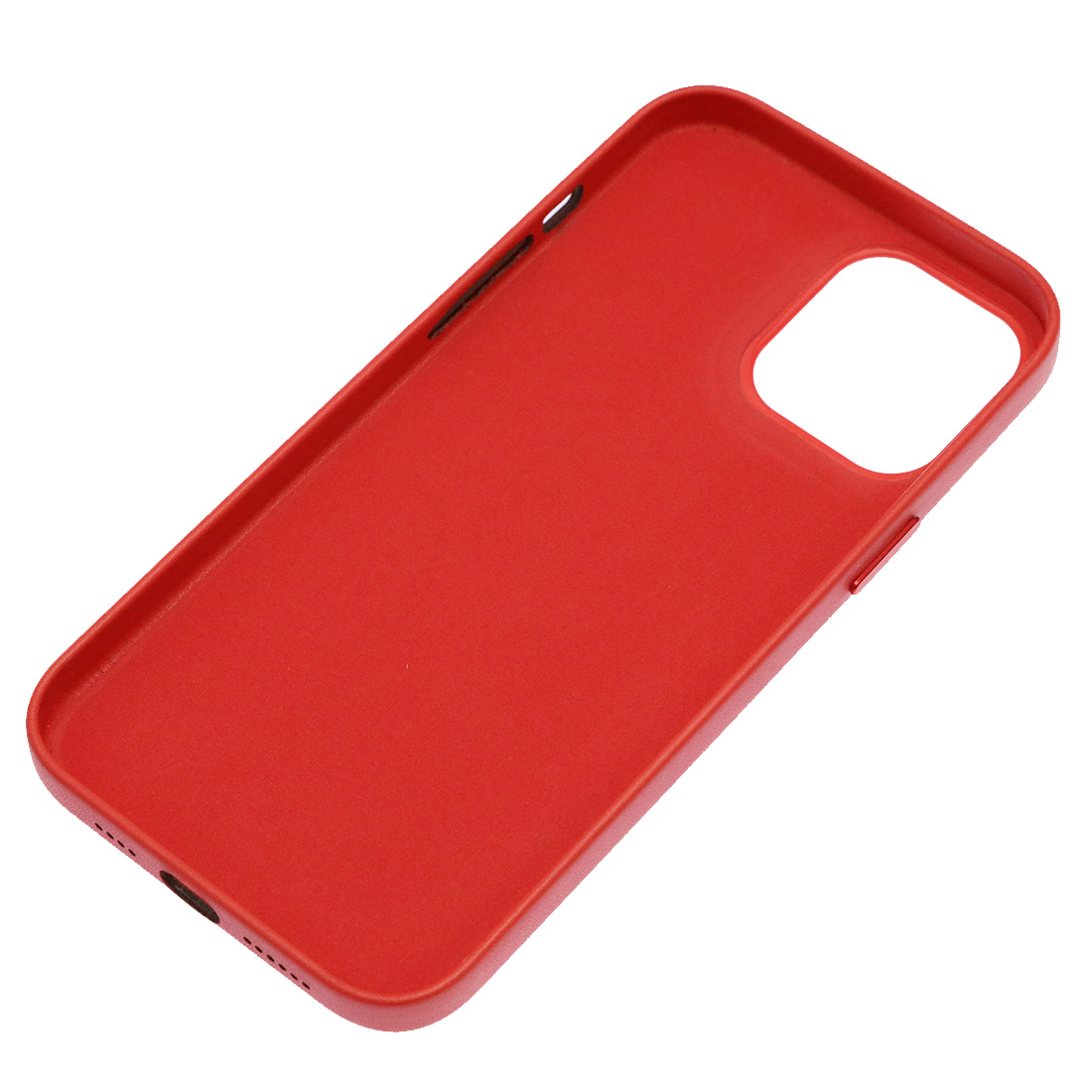 Чехол накладка Leather Case для APPLE iPhone 12 Pro Max, силикон, бархат, экокожа, цвет красный