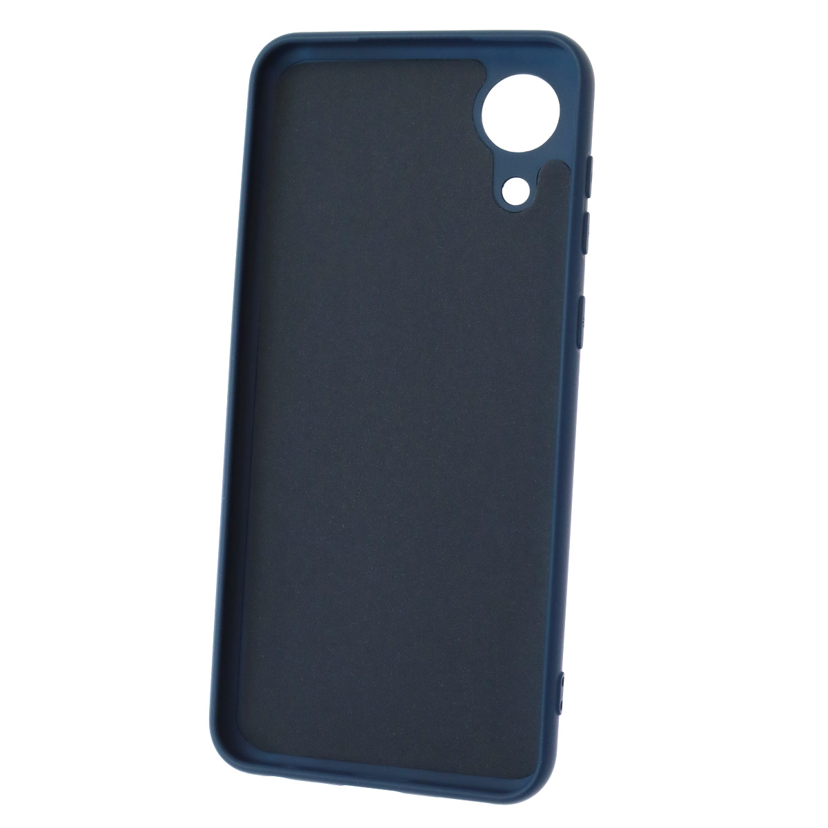 Чехол накладка NANO для SAMSUNG Galaxy A03 Core (SM-A032F), силикон, бархат, цвет темно синий