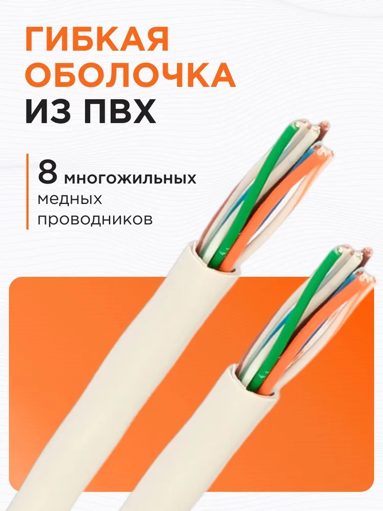 Патч-корд UTP Cablexpert кат.5e, длина 15 метров, литой, многожильный, цвет серый