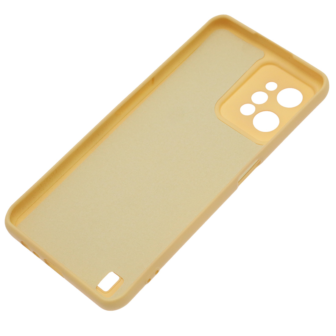 Чехол накладка Silicon Cover для Realme C31, силикон, бархат, цвет молочный