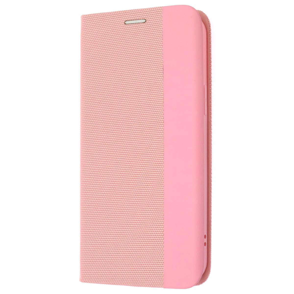 Чехол книжка MESH для APPLE iPhone 13 Pro Max (6.7), текстиль, силикон, бархат, визитница, цвет розовый