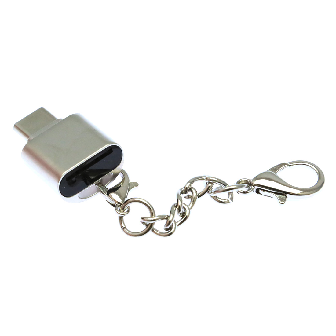OTG картридер Type-C для MicroSD, без колпачка, цвет серебристый