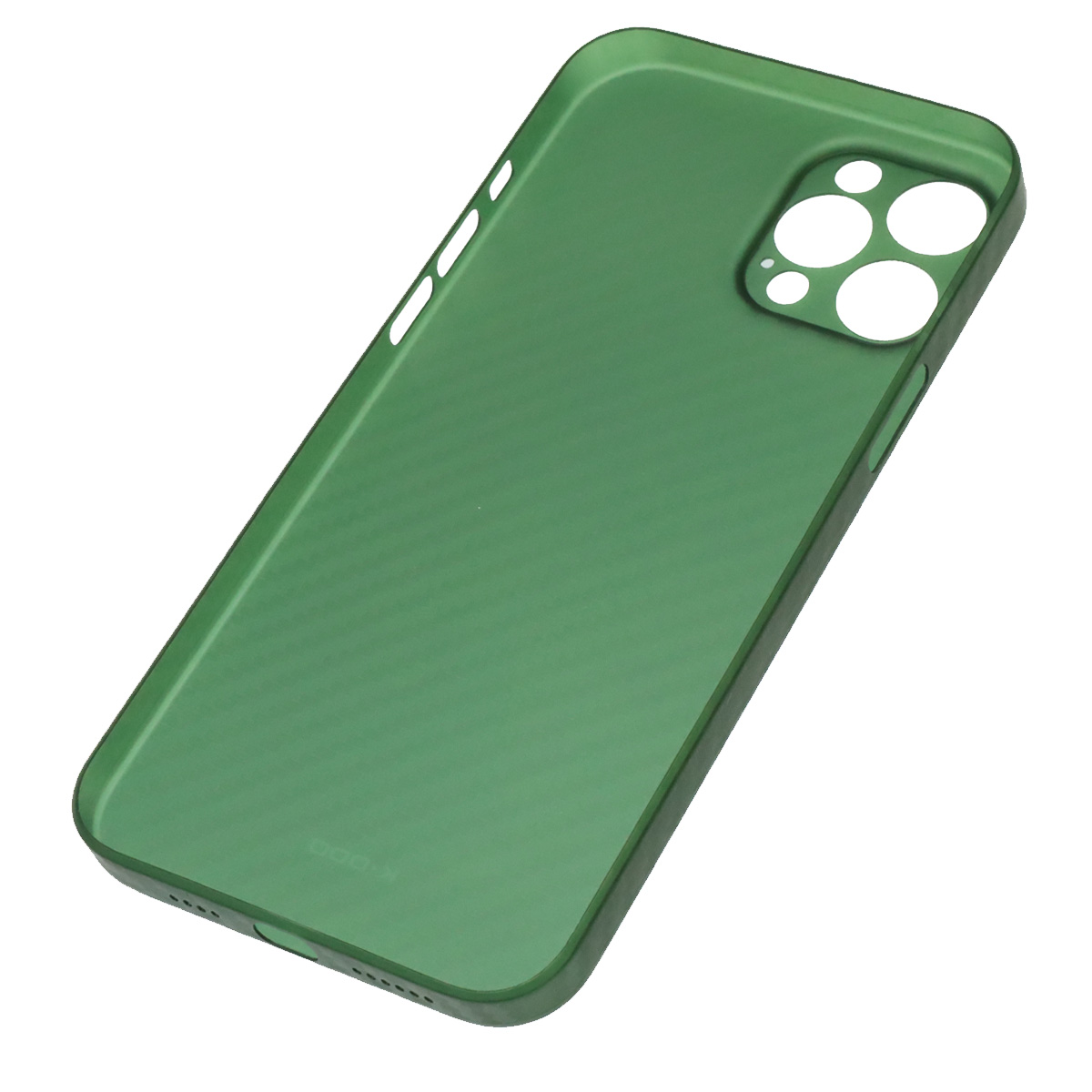 Чехол накладка K-DOO для APPLE iPhone 12 Pro Max (6.7), силикон, карбон, цвет темно зеленый