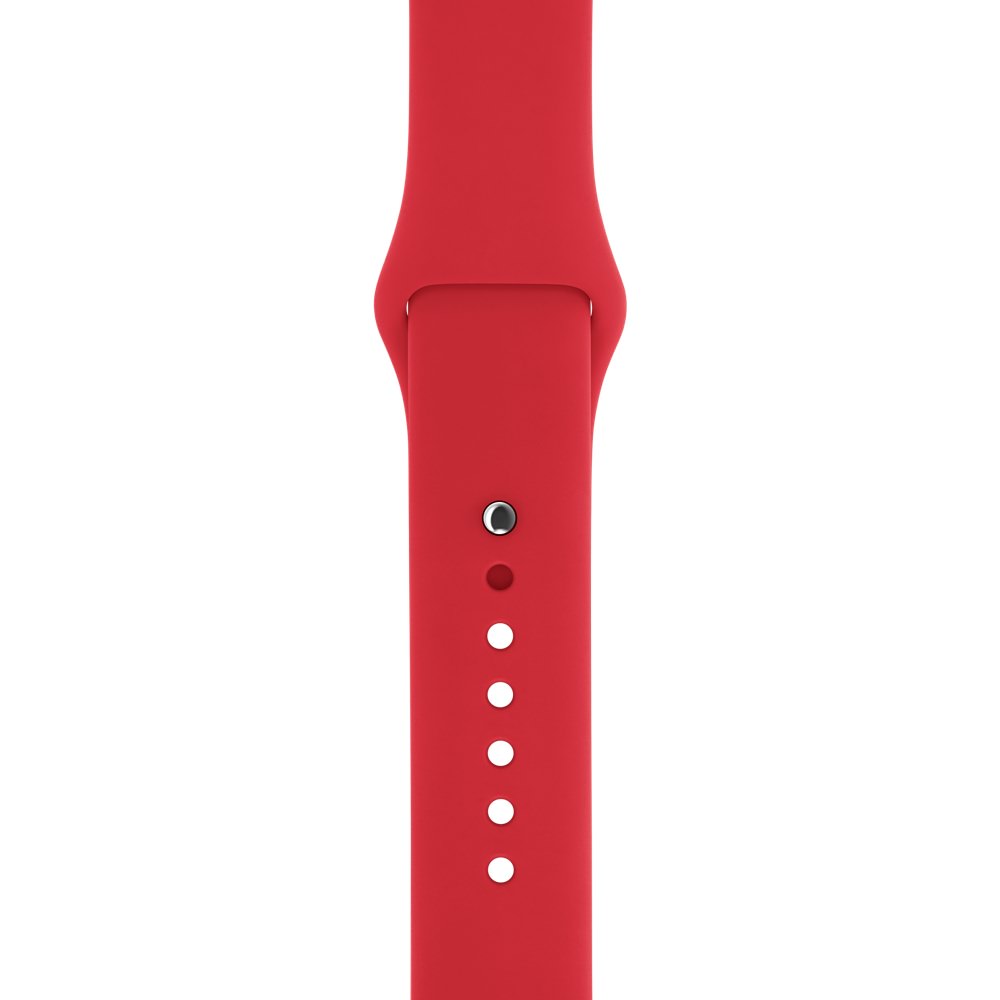 Ремешок для Apple Watch спортивный "Sport", размер 42-44 mm, цвет красный