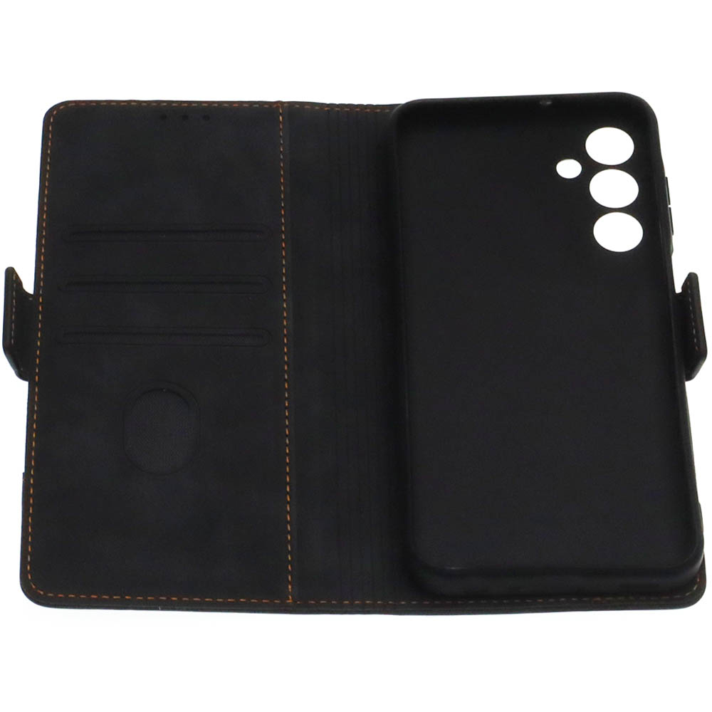 Чехол книжка NICE для SAMSUNG Galaxy A25 5G, защита камеры, экокожа, визитница, цвет черный