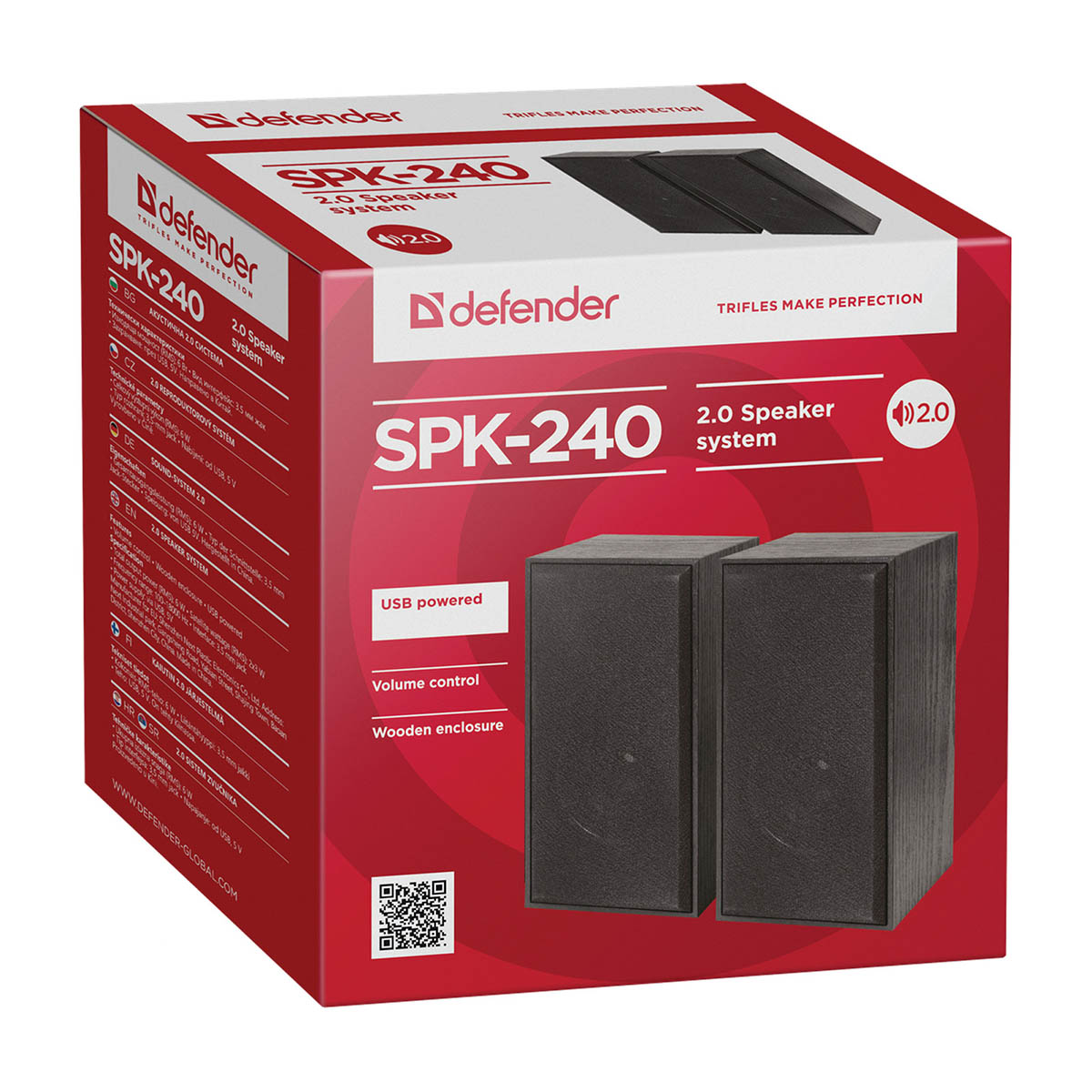 Акустическая система 2.0 DEFENDER SPK 240, 6 Вт, питание от USB, цвет черный