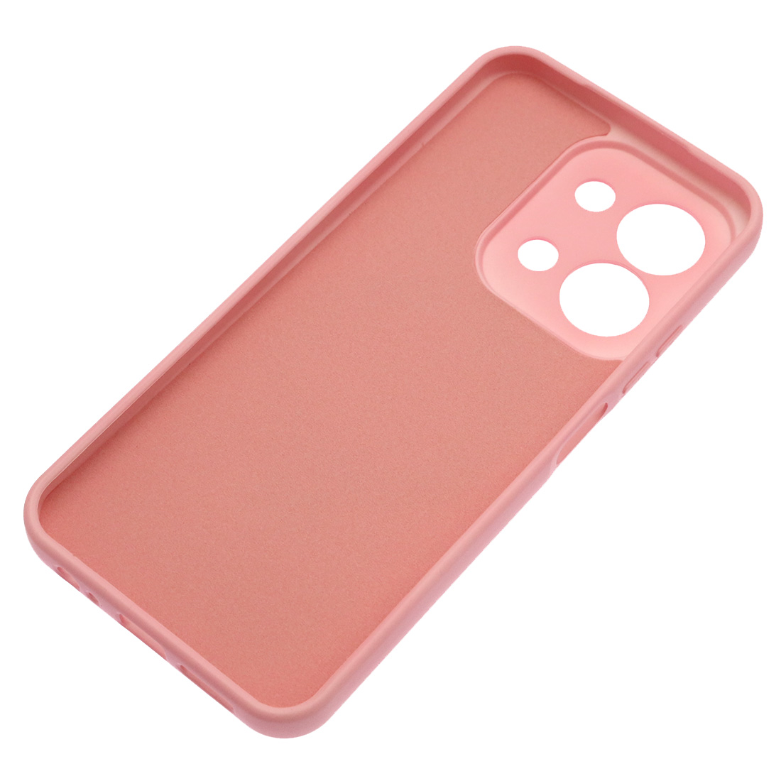 Чехол накладка Revole Mix для XIAOMI Redmi 15C, POCO C85, защита камеры, силикон, бархат, кольцо держатель, цвет розовый