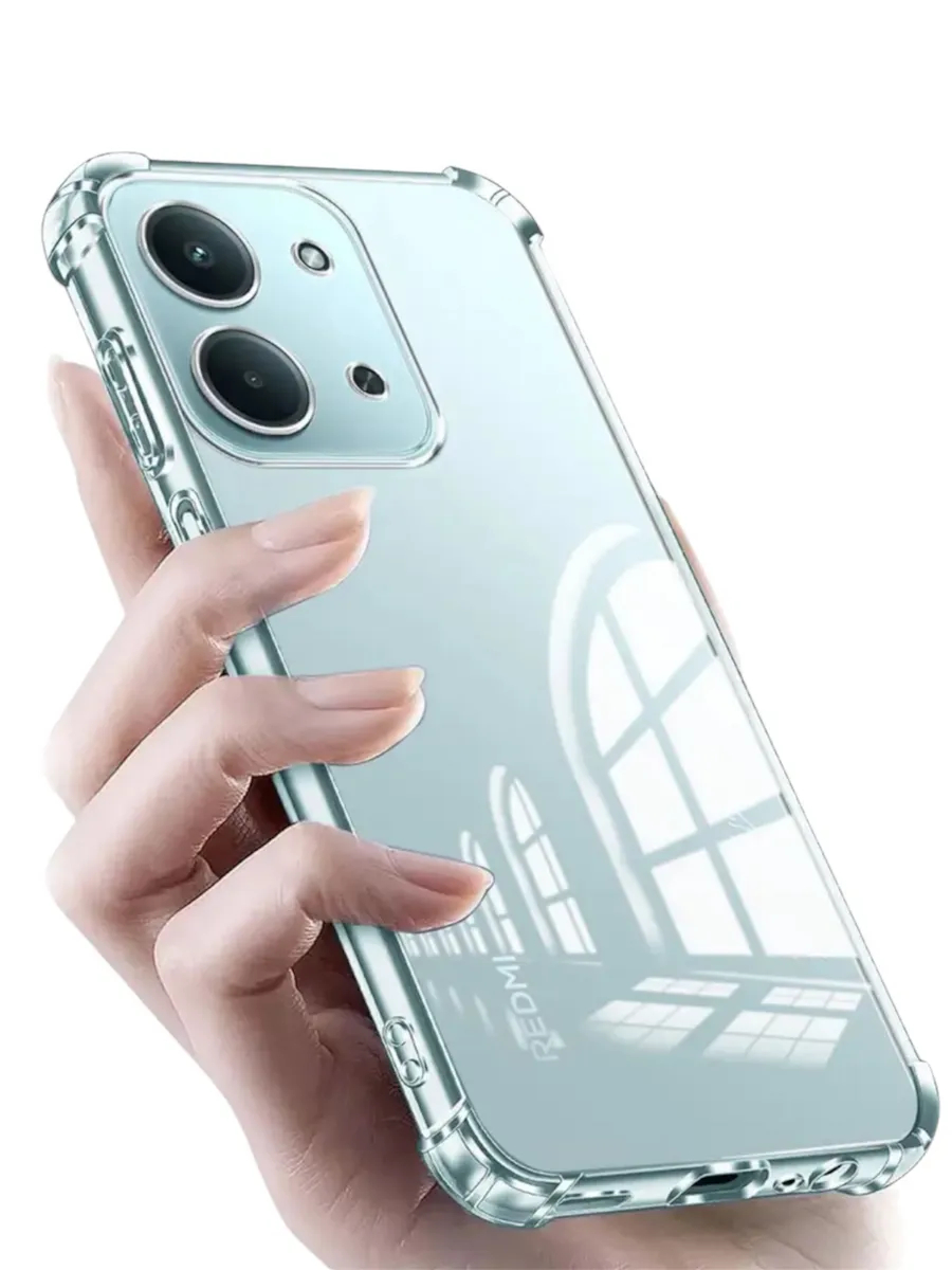 Чехол накладка BRF для XIAOMI Redmi 15C 4G, POCO C85 4G, защита камеры, силикон, усиленные края, прозрачный