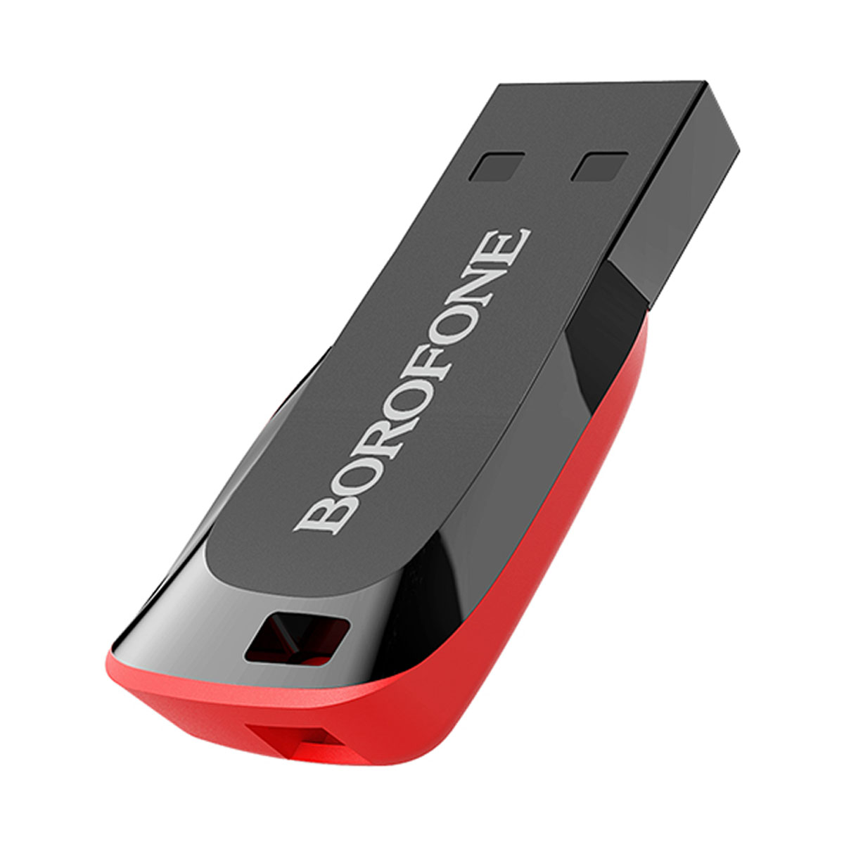 Флешка USB 2.0 8GB BOROFONE BUD2 Generous, цвет черно красный