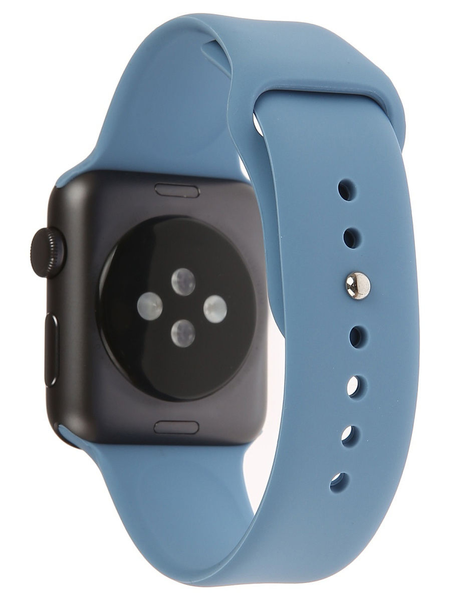 Ремешок для Apple Watch спортивный "Sport", размер 42-44 mm, цвет пастельно синий.