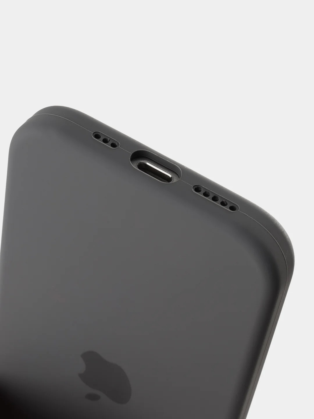 Чехол накладка Silicone Case для APPLE iPhone 11, L-ogo, силикон, бархат, цвет угольный