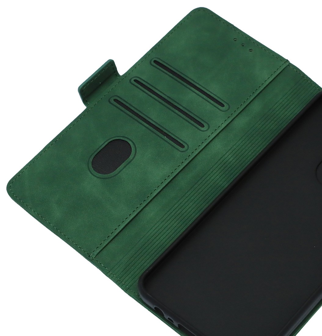 Чехол книжка NICE для XIAOMI Redmi 14C, POCO C75, защита камеры, экокожа, силикон, цвет темно зеленый