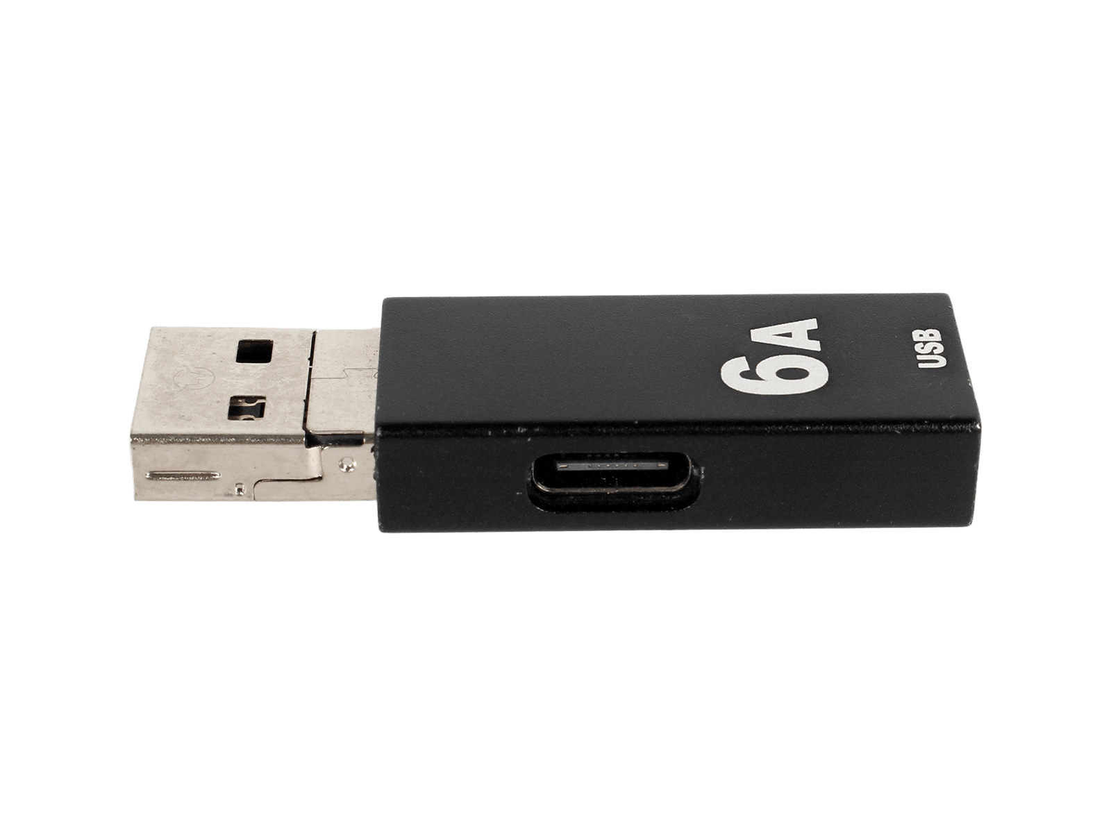 Адаптер переходник OTG GP-124, USB-Type-C 6A, быстрая зарядка (Quick Charge/PD), цвет черный