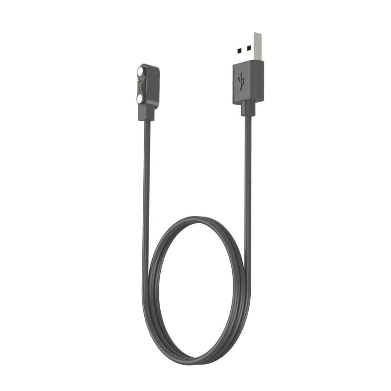 USB-зарядное устройство, магнитный кабель 2 pinдля смарт часов IMILAB W12 KW66, длина 60 см., цвет черный