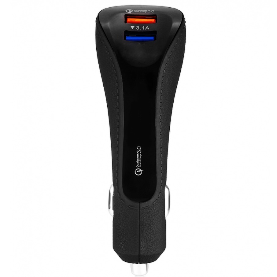 АЗУ (автомобильное зарядное устройство) SunPin KeKe-C41c на 2 USB порта 5.1A - 15W, QC3.0, цвет чёрный.