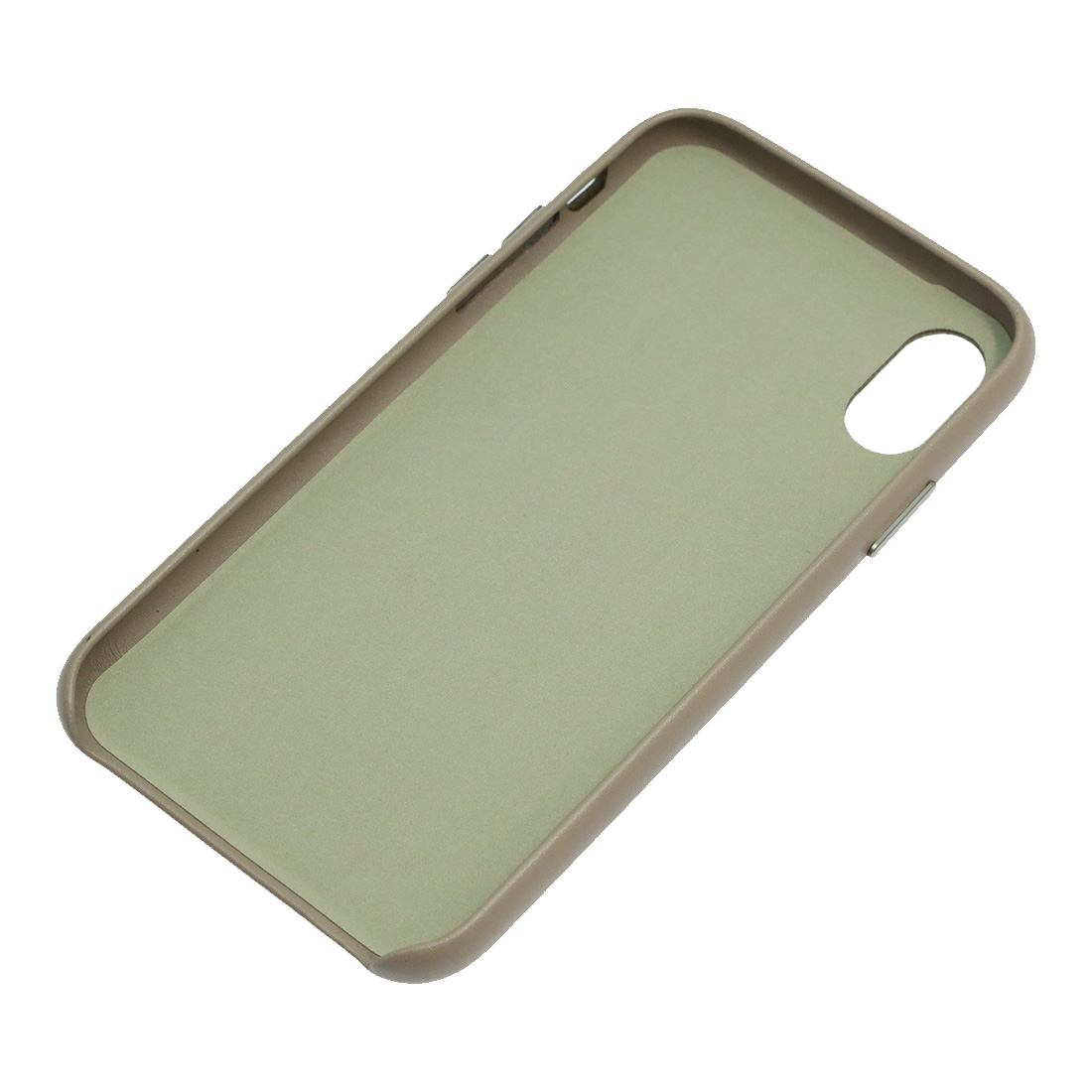 Чехол накладка Leather Case для APPLE iPhone XR, силикон, бархат, экокожа, цвет светло серый