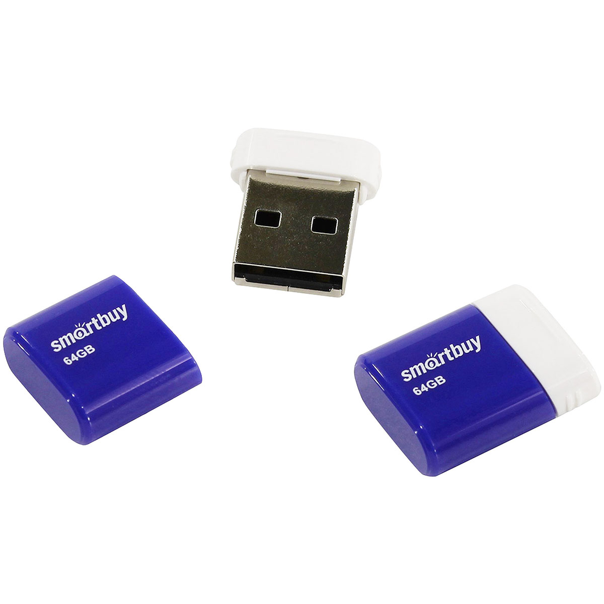Флешка USB 2.0 64GB SMARTBUY, цвет синий